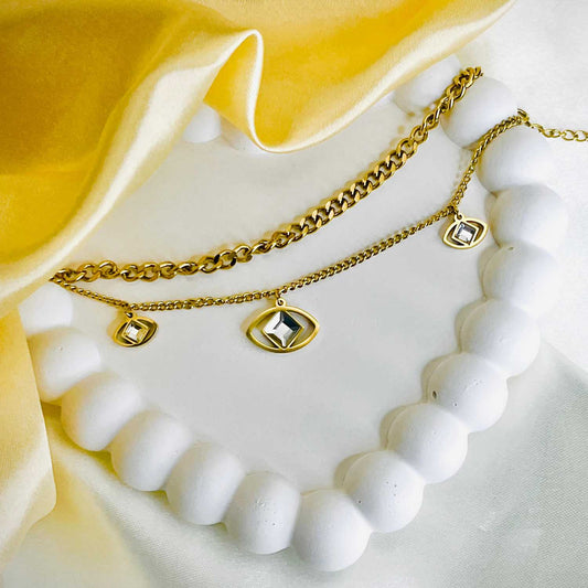 Shining Halos Layered Charm Bracelet